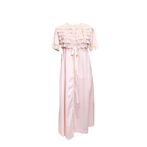 Other - Mid-Century Loungees Pink Ruffle House Dress